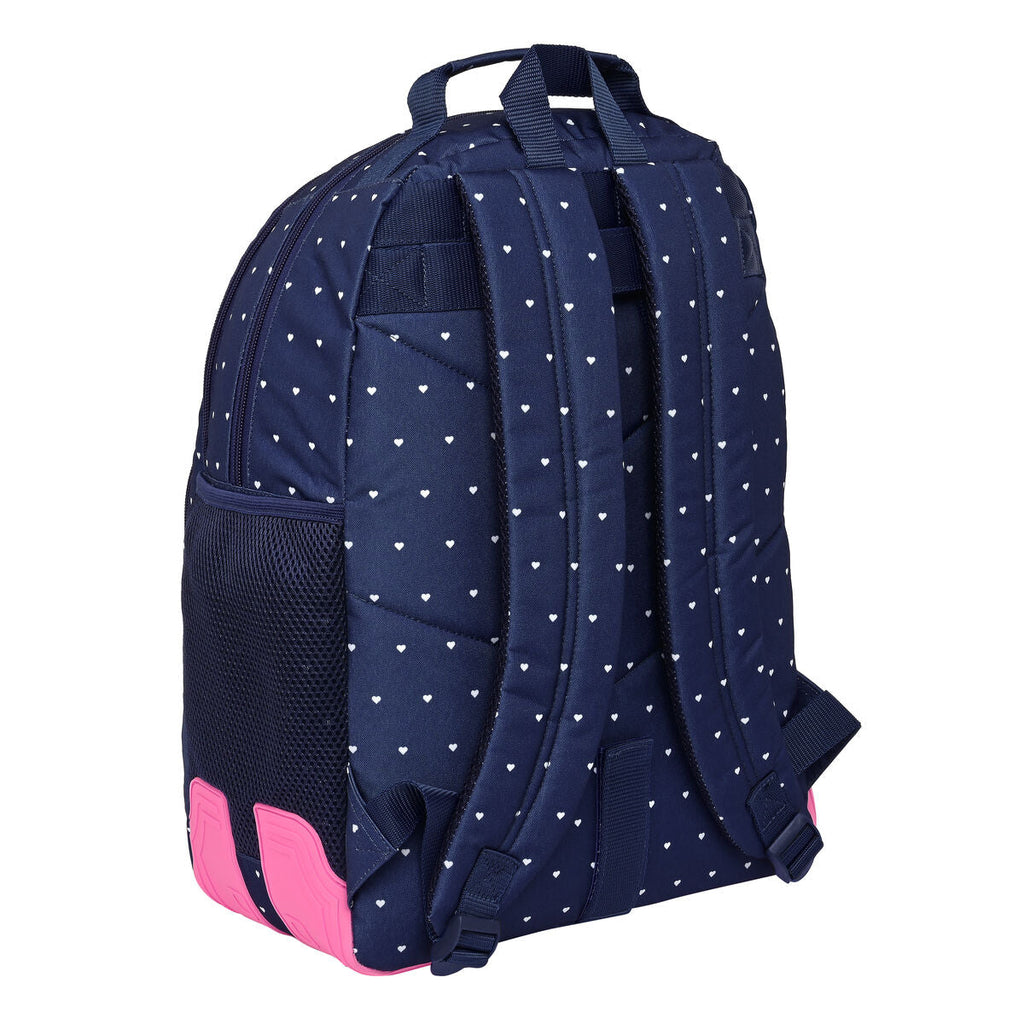 Schulrucksack Safta Paris Rosa Marineblau 32 x 42 x 15 cm