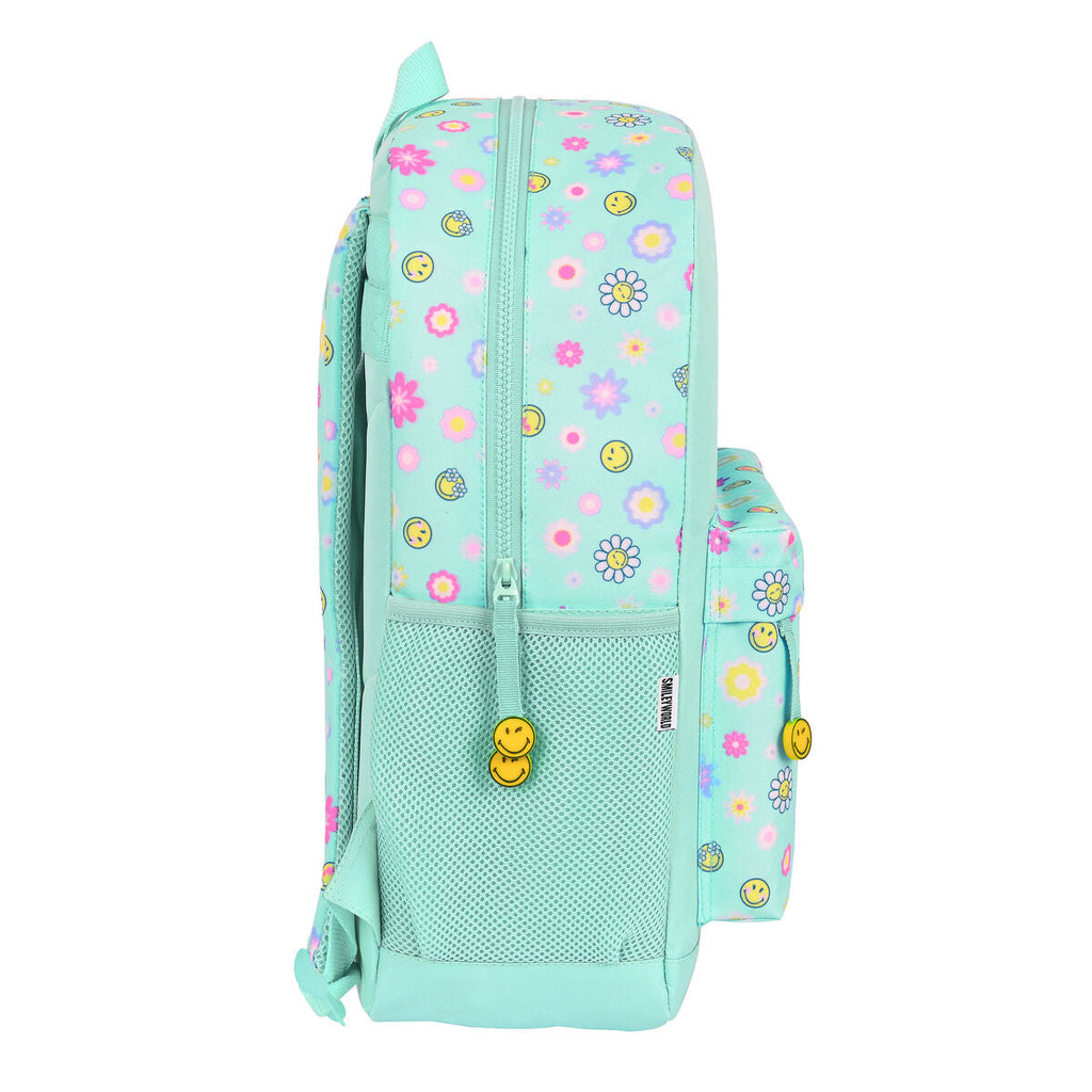 Schulrucksack Smiley Summer fun türkis (32 x 43 x 14 cm)