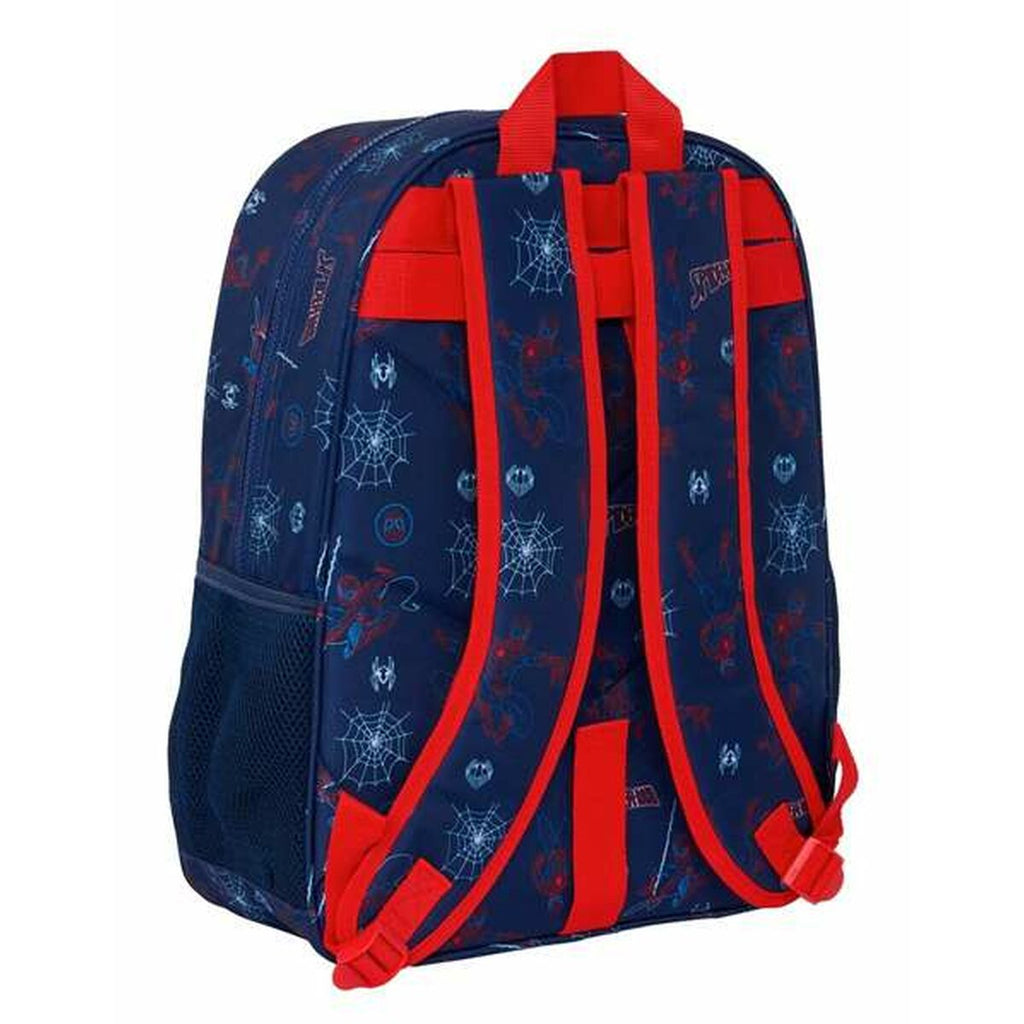 Schulrucksack Spider-Man Neon Marineblau 33 x 42 x 14 cm