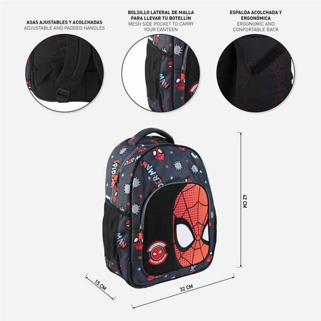 Schulrucksack Spider-Man Schwarz Bunt