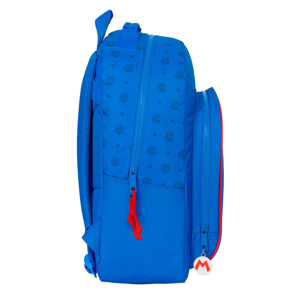 Schulrucksack Super Mario Play Blau Rot 32 x 42 x 15 cm