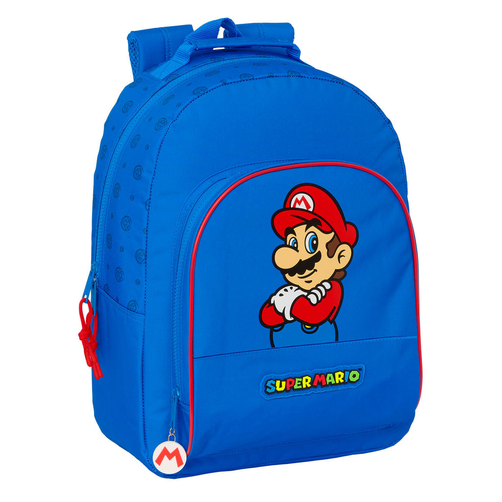 Schulrucksack Super Mario Play Blau Rot 32 x 42 x 15 cm