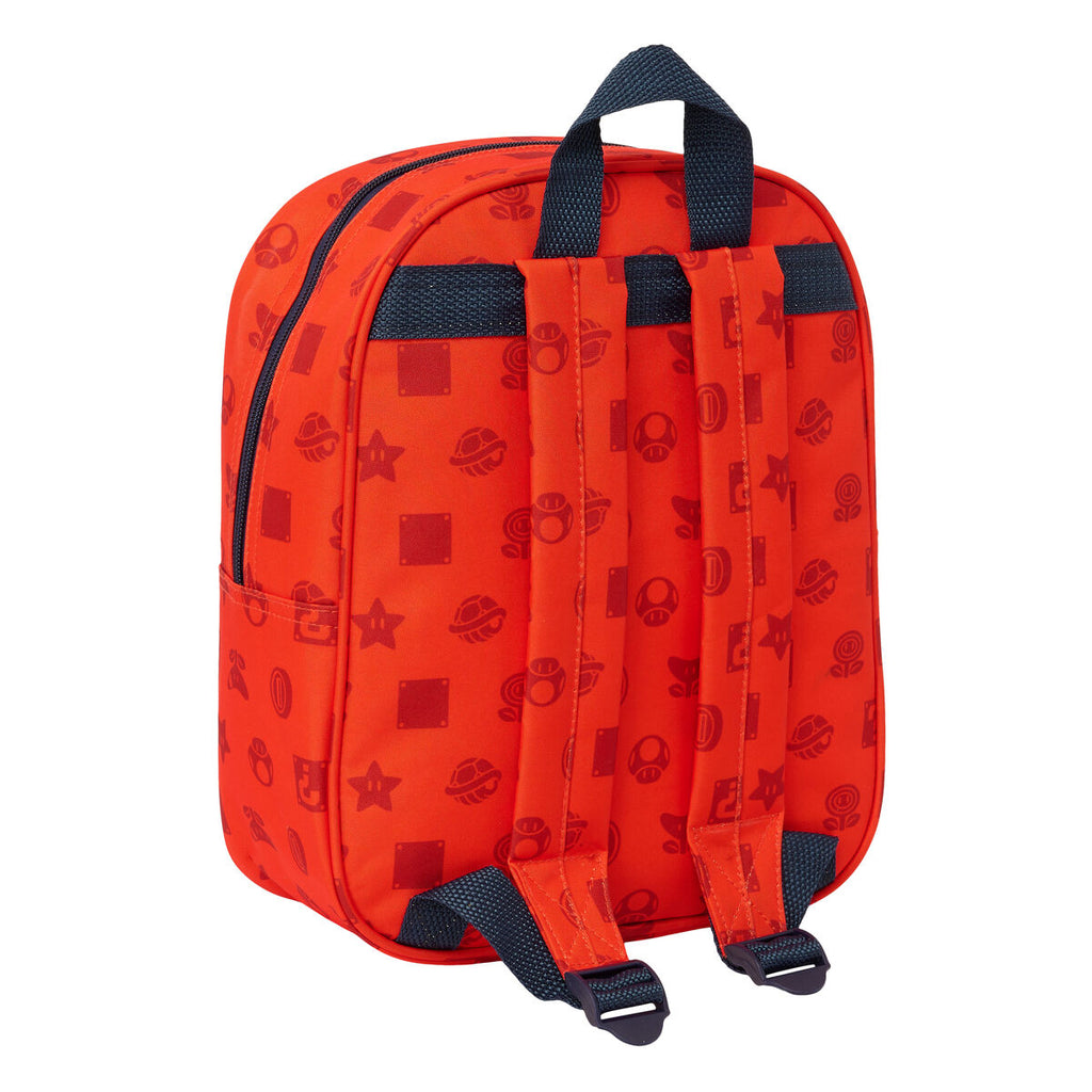 Schulrucksack Super Mario Rot Marineblau 22 x 27 x 10 cm