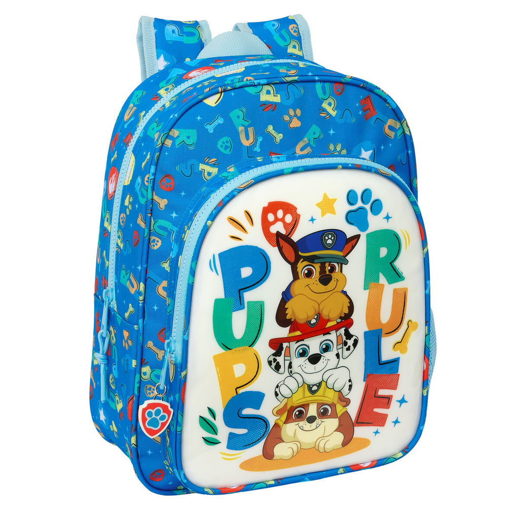 Schulrucksack The Paw Patrol Pups rule Blau 26 x 34 x 11 cm