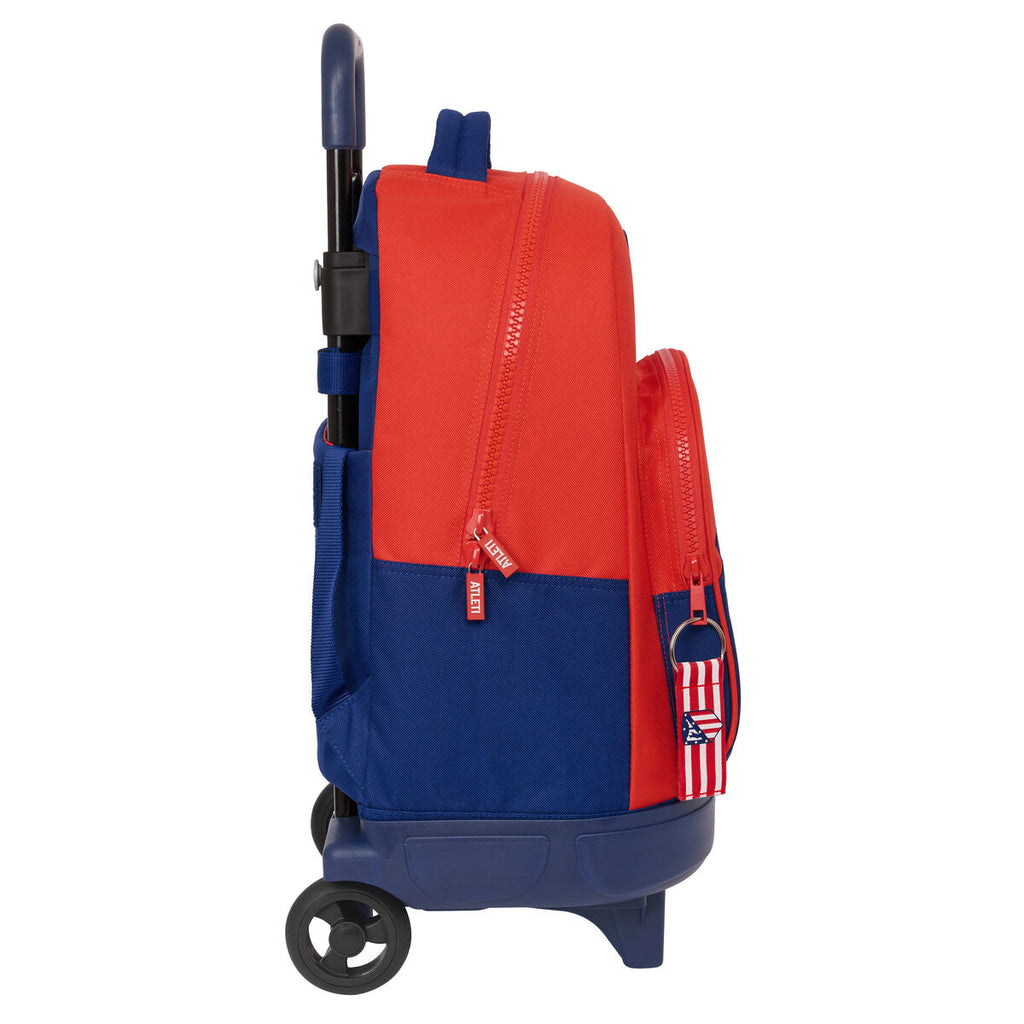 Schulrucksack mit Rädern Atlético Madrid Blau Rot 33 X 45 X 22 cm