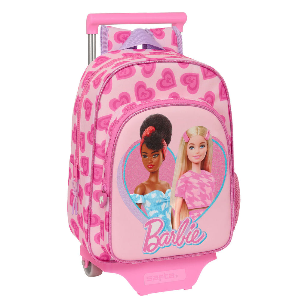 Schulrucksack mit Rädern Barbie Love Rosa 26 x 34 x 11 cm