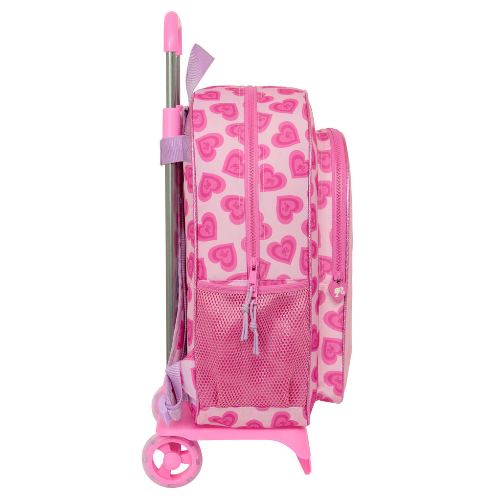 Schulrucksack mit Rädern Barbie Love Rosa 33 x 42 x 14 cm