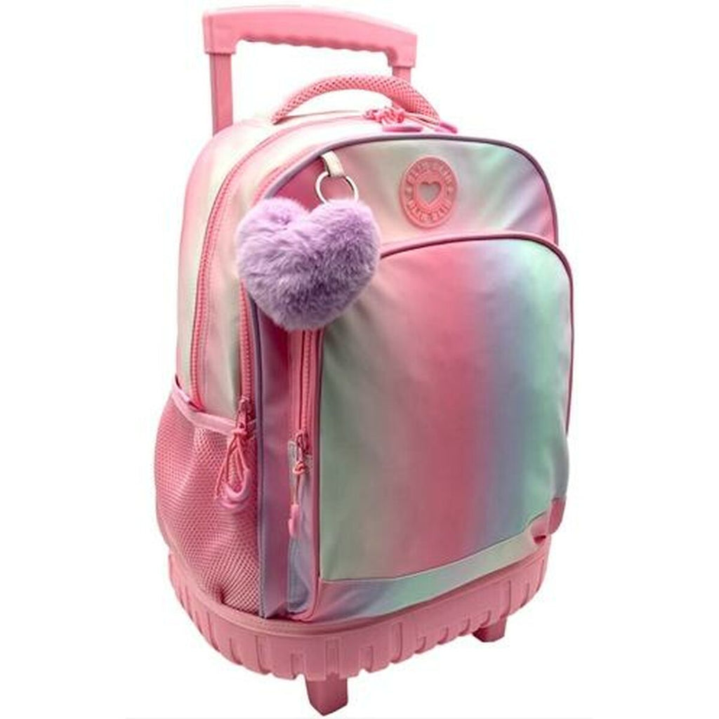 Schulrucksack mit Rädern Blin-Blin Kuky Rosa 43 x 34 x 24 cm