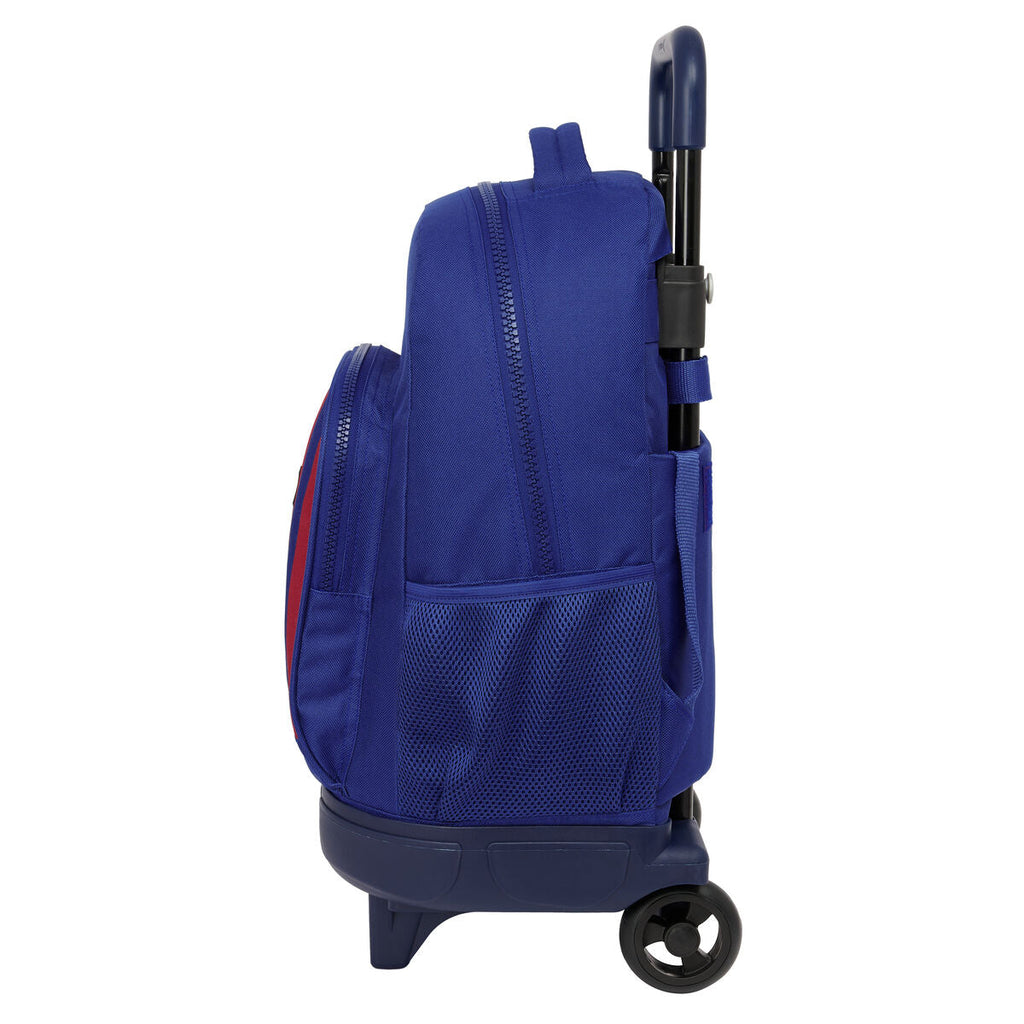 Schulrucksack mit Rädern F.C. Barcelona 24/25 Granatrot Marineblau 33 x 45 x 22 cm