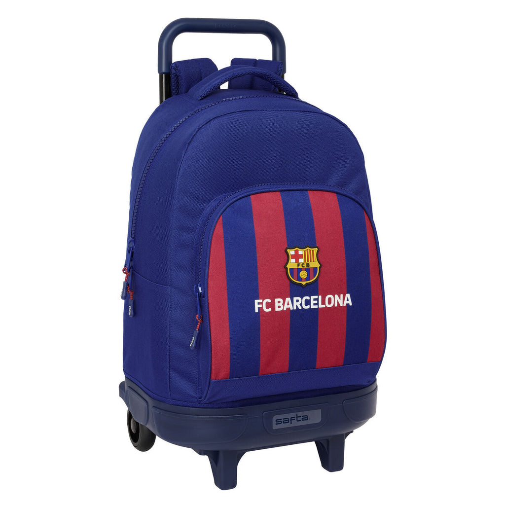 Schulrucksack mit Rädern F.C. Barcelona 24/25 Granatrot Marineblau 33 x 45 x 22 cm