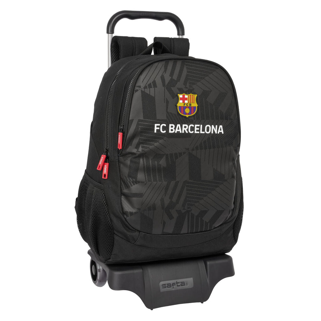 Schulrucksack mit Rädern F.C. Barcelona Black Schwarz 32 x 44 x 16 cm