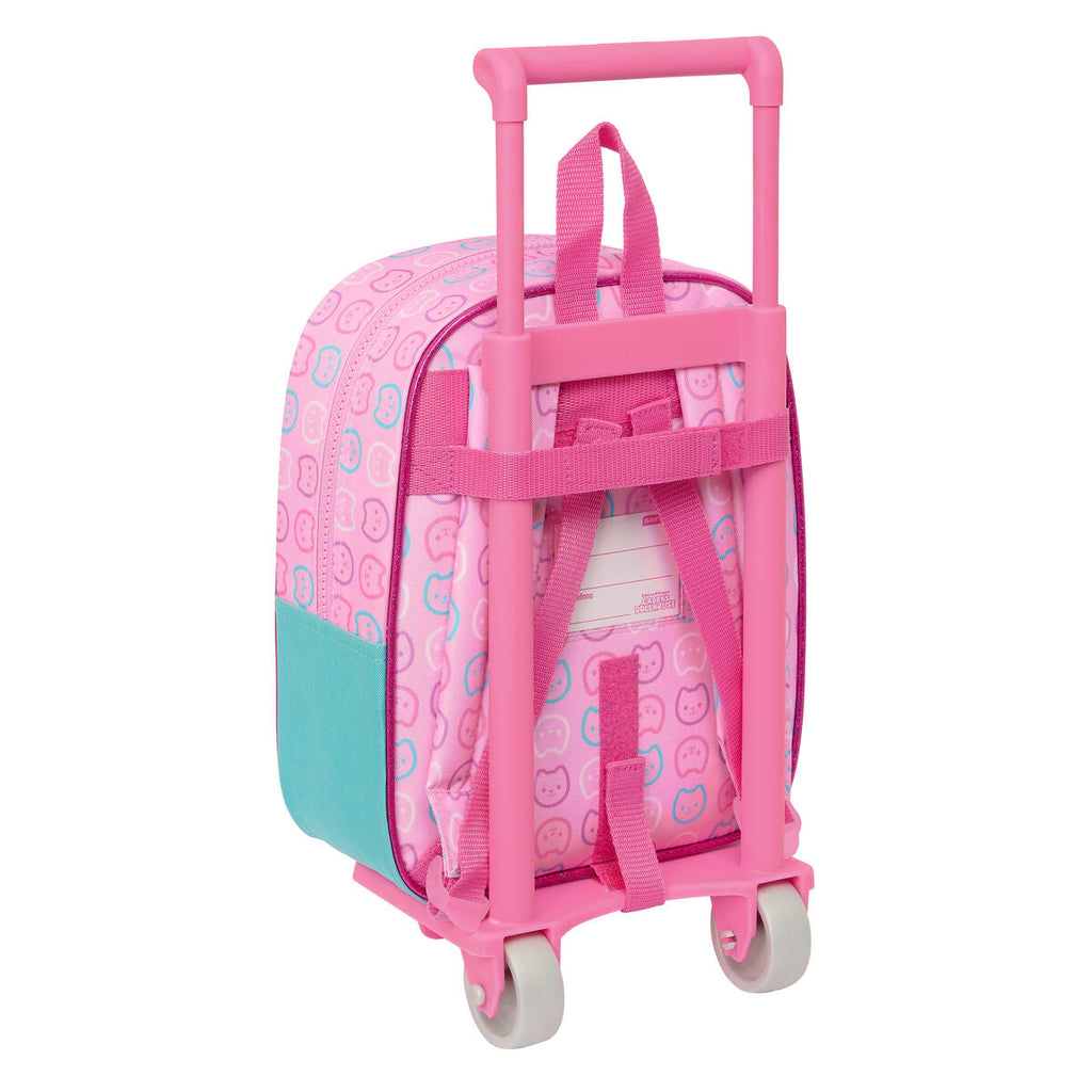 Schulrucksack mit Rädern Gabby's Dollhouse Party Rosa 22 x 27 x 10 cm