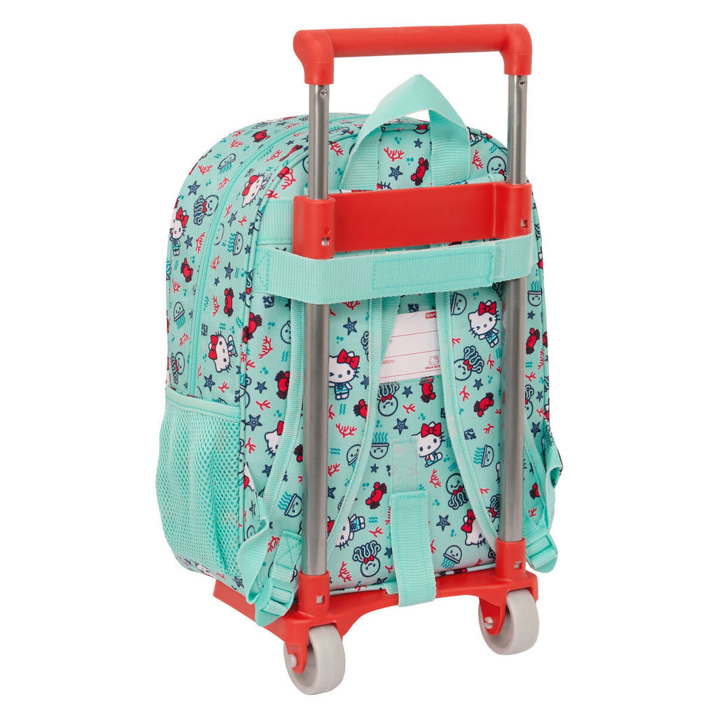 Schulrucksack mit Rädern Hello Kitty Sea lovers türkis 26 x 34 x 11 cm