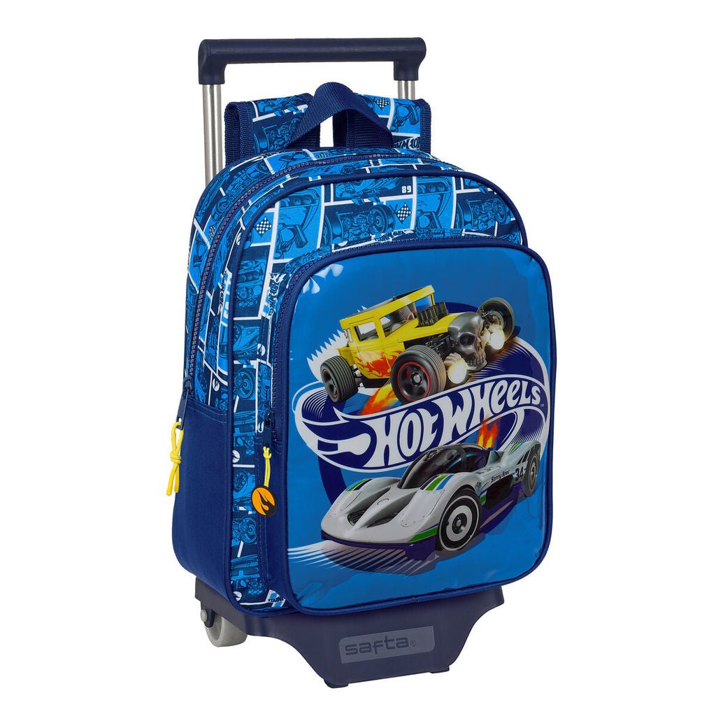 Schulrucksack mit Rädern Hot Wheels Sonny Marineblau 27 x 33 x 10 cm