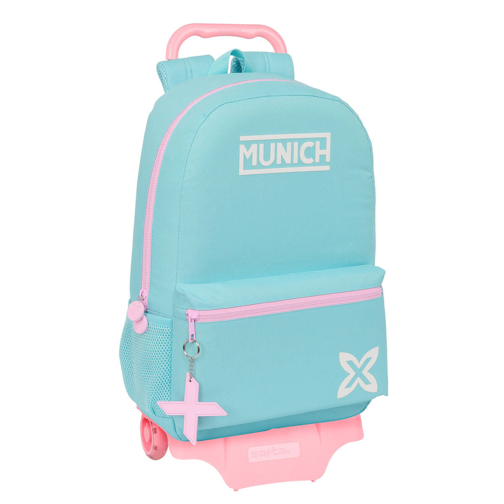 Schulrucksack mit Rädern Munich Heaven Celeste 30 x 46 x 14 cm