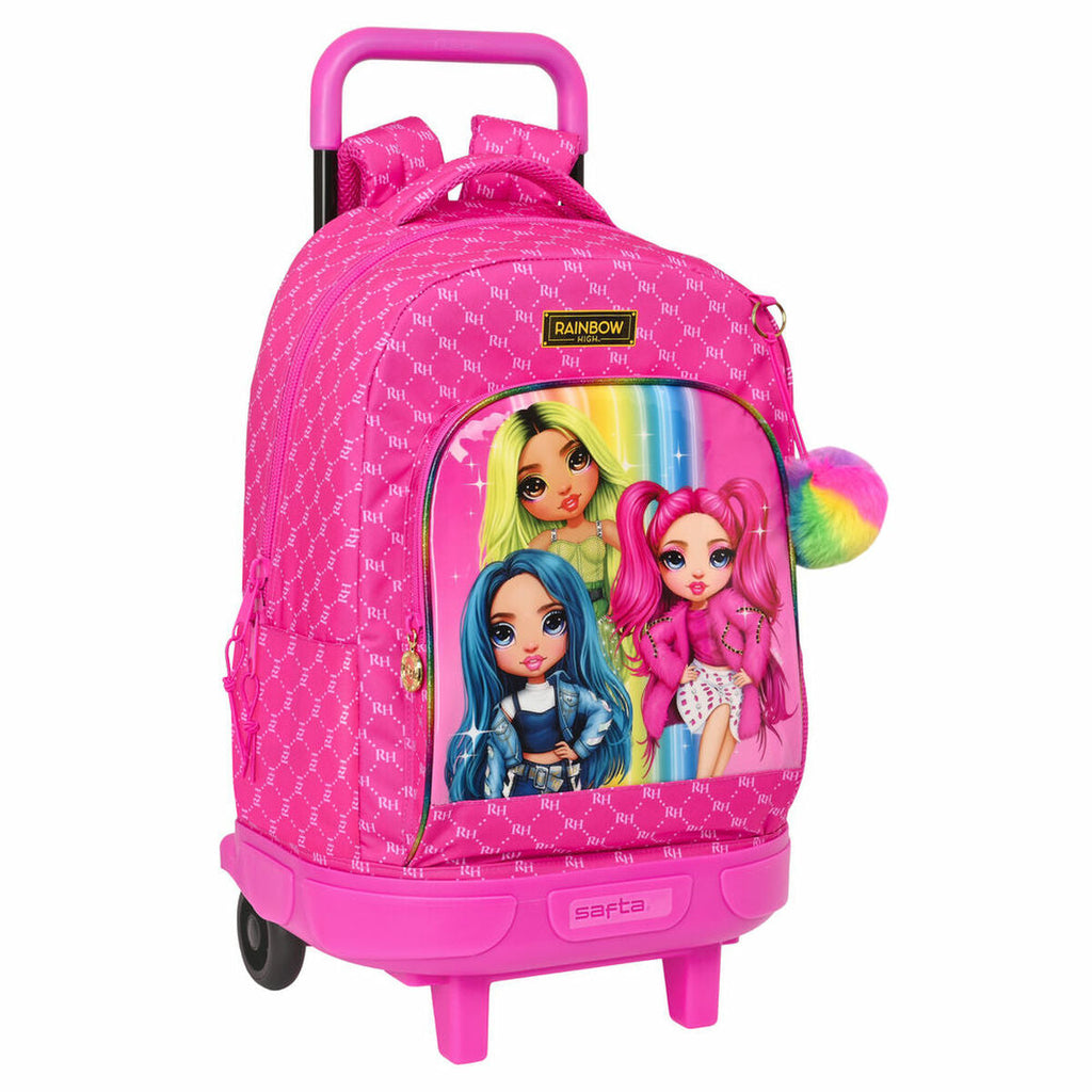 Schulrucksack mit Rädern Rainbow High Pink 33 X 45 X 22 cm