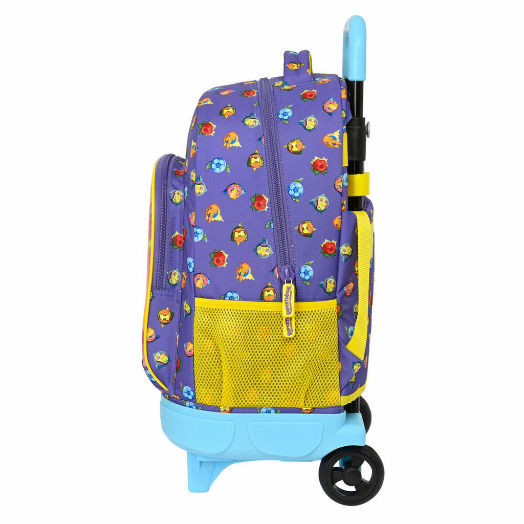 Schulrucksack mit Rädern SuperThings Guardians of Kazoom Lila Gelb (33 x 45 x 22 cm)