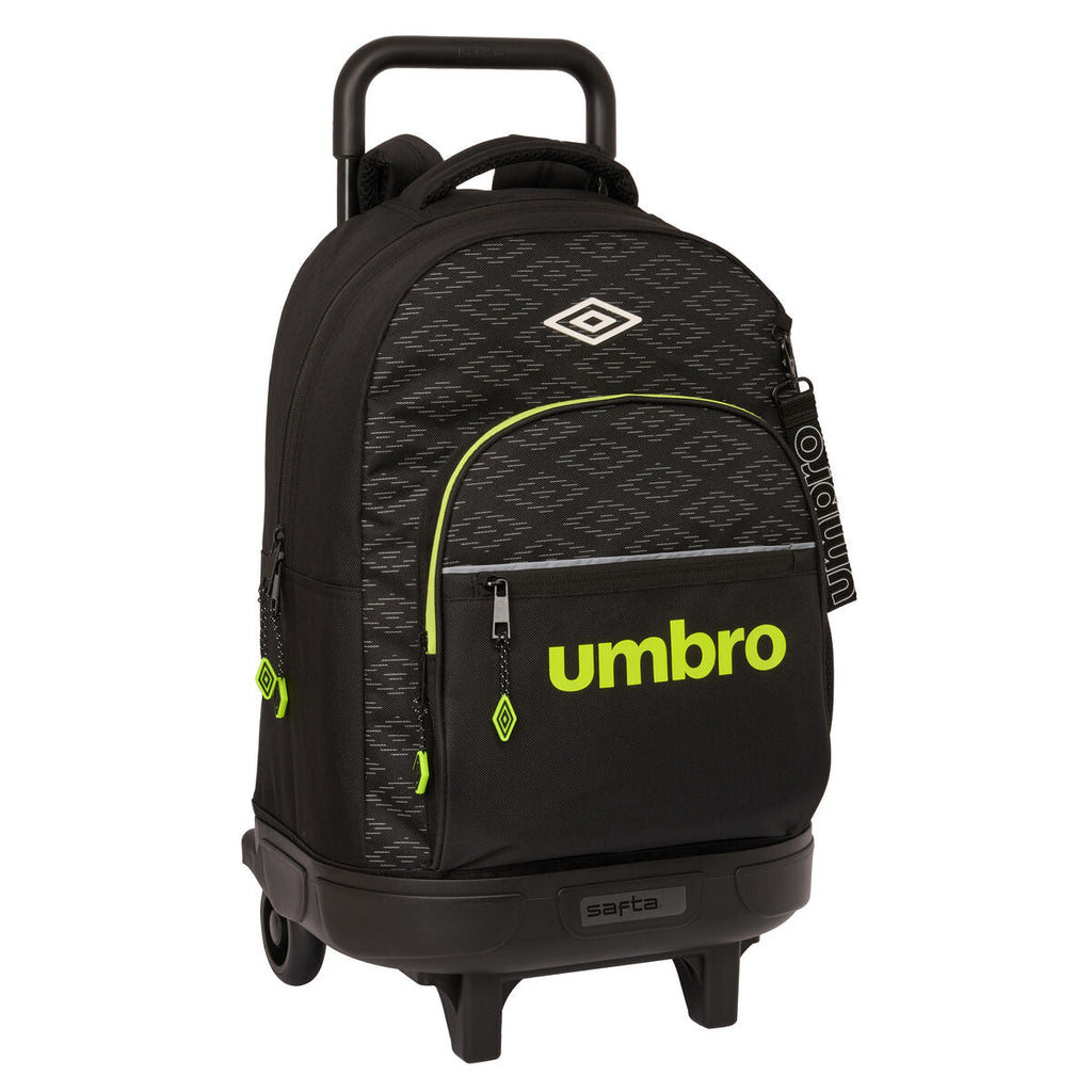 Schulrucksack mit Rädern Umbro Lima Schwarz 33 X 45 X 22 cm