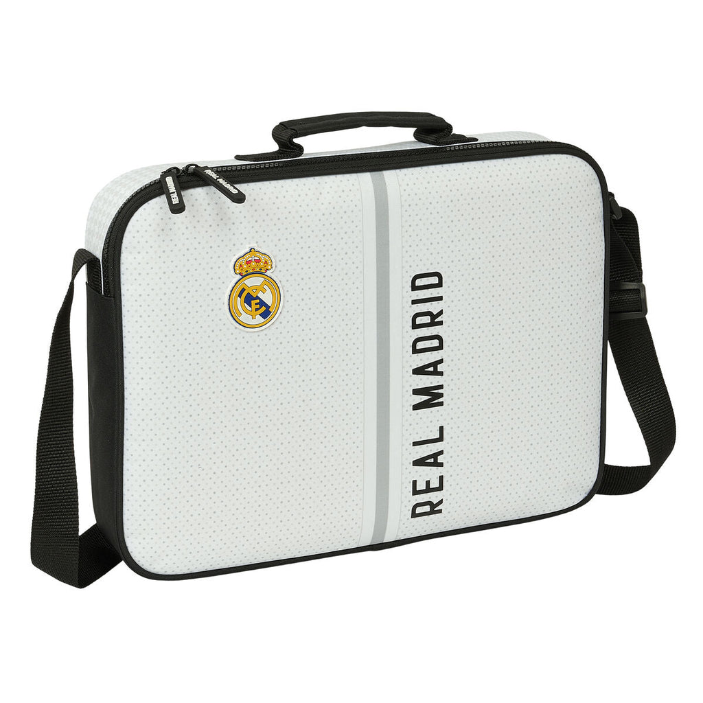 Schultasche Real Madrid C.F. Weiß Grau 38 x 28 x 6 cm