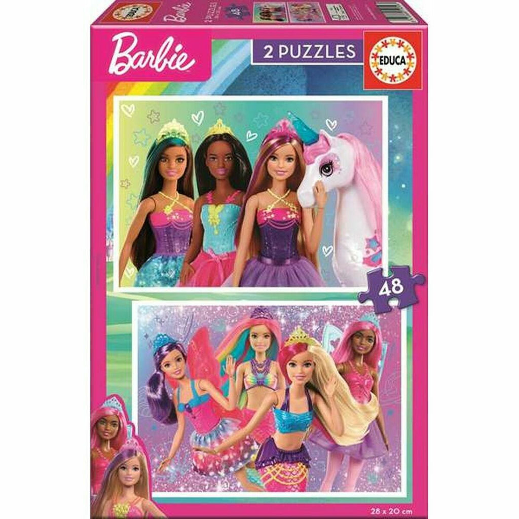 Set mit 2 Puzzeln Barbie Girl  48 Stücke 28 x 20 cm