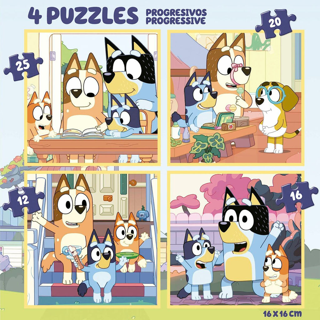 Set mit 4 Puzzeln Educa Bluey (1 Stück)