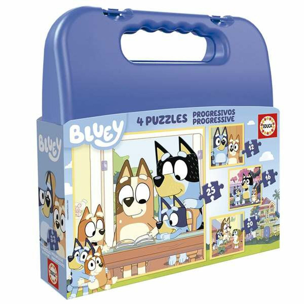 Set mit 4 Puzzeln Educa Bluey (1 Stück)