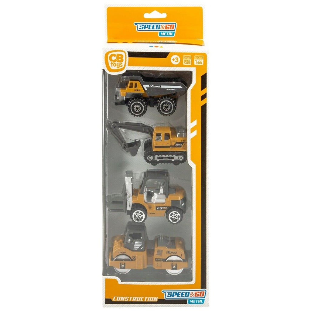 Set mit Fahrzeugen für öffentliche Bauarbeiten Speed & Go 7,5 x 4 x 3 cm (12 Stück)