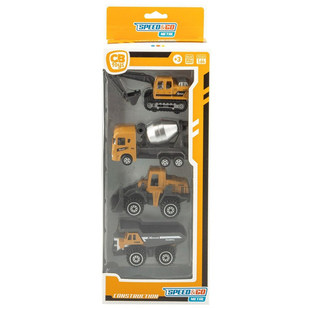 Set mit Fahrzeugen für öffentliche Bauarbeiten Speed & Go 7,5 x 4 x 3 cm (12 Stück)