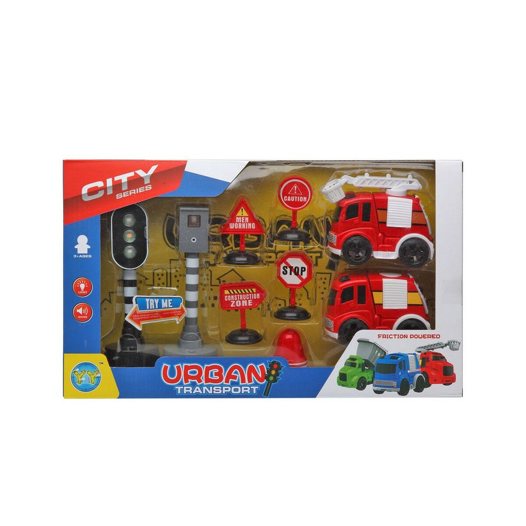 Spielset Fahrzeuge City Series Fire Bunt 38 x 22 cm