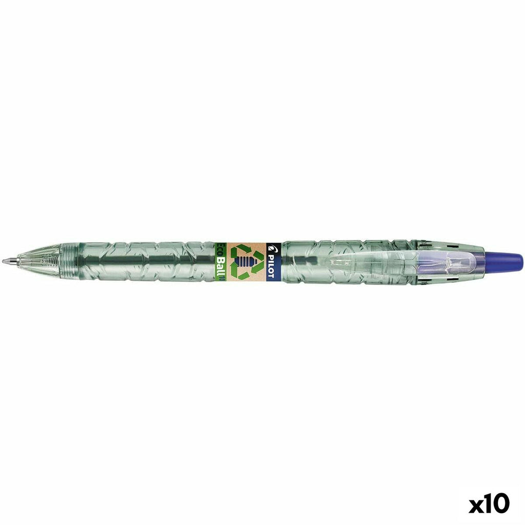 Stift Pilot Ecoball Wiederverwerteter Kunststoff Blau 1 mm (10 Stück)