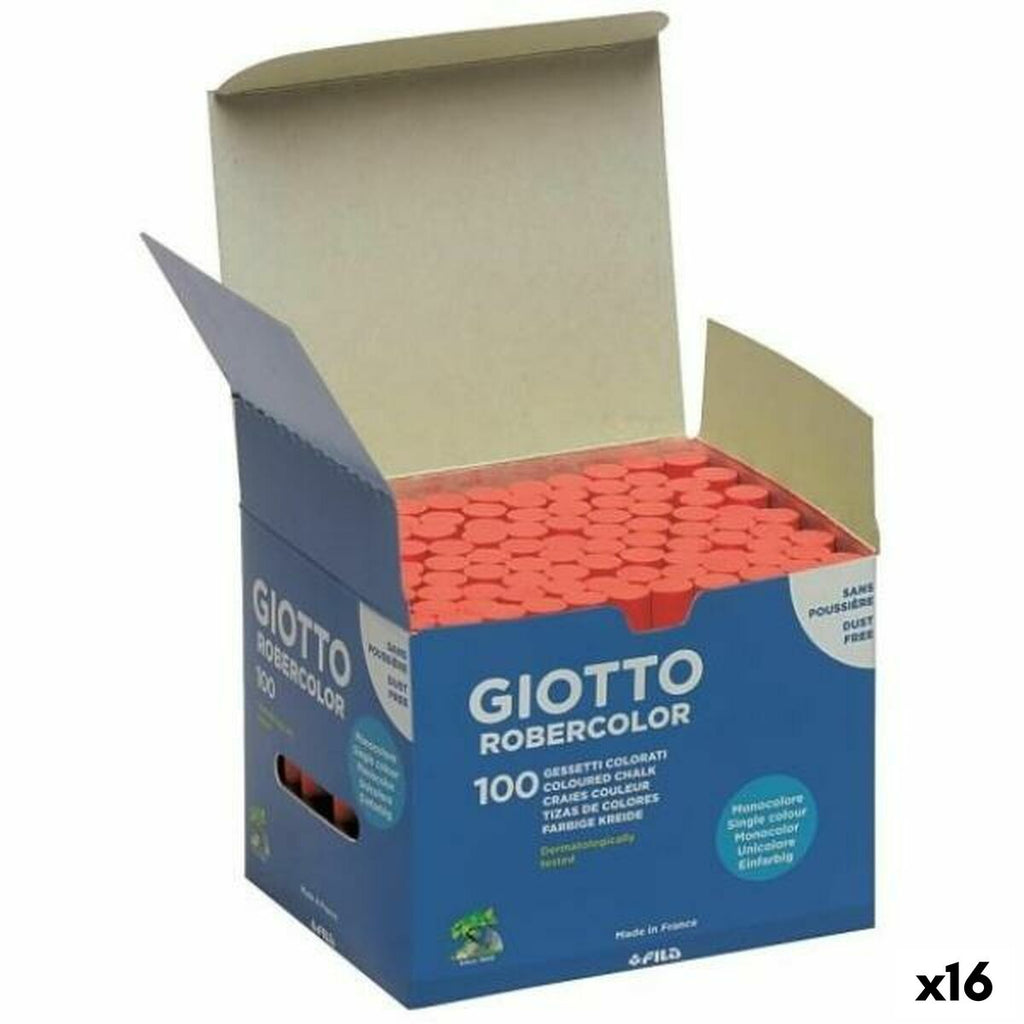 Stück Kreide Giotto Robercolor Rot 16 Stück 100 Stücke