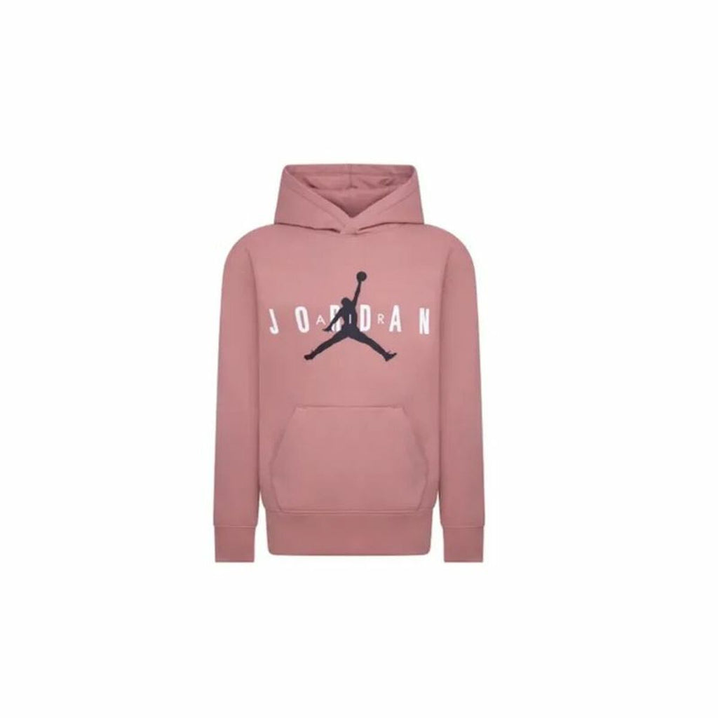 Sweatshirt mit Kapuze für Mädchen Jordan Jumpman Sustainable Weiß Rosa