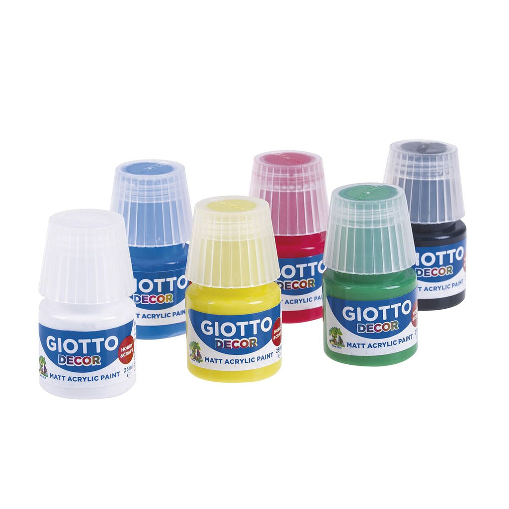 Tempera Giotto Decor Bunt Weiß 25 ml (6 Stücke)