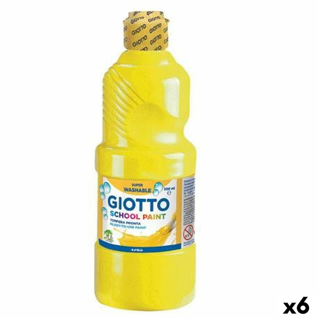 Tempera Giotto School Gelb 500 ml Waschbar (6 Stück)