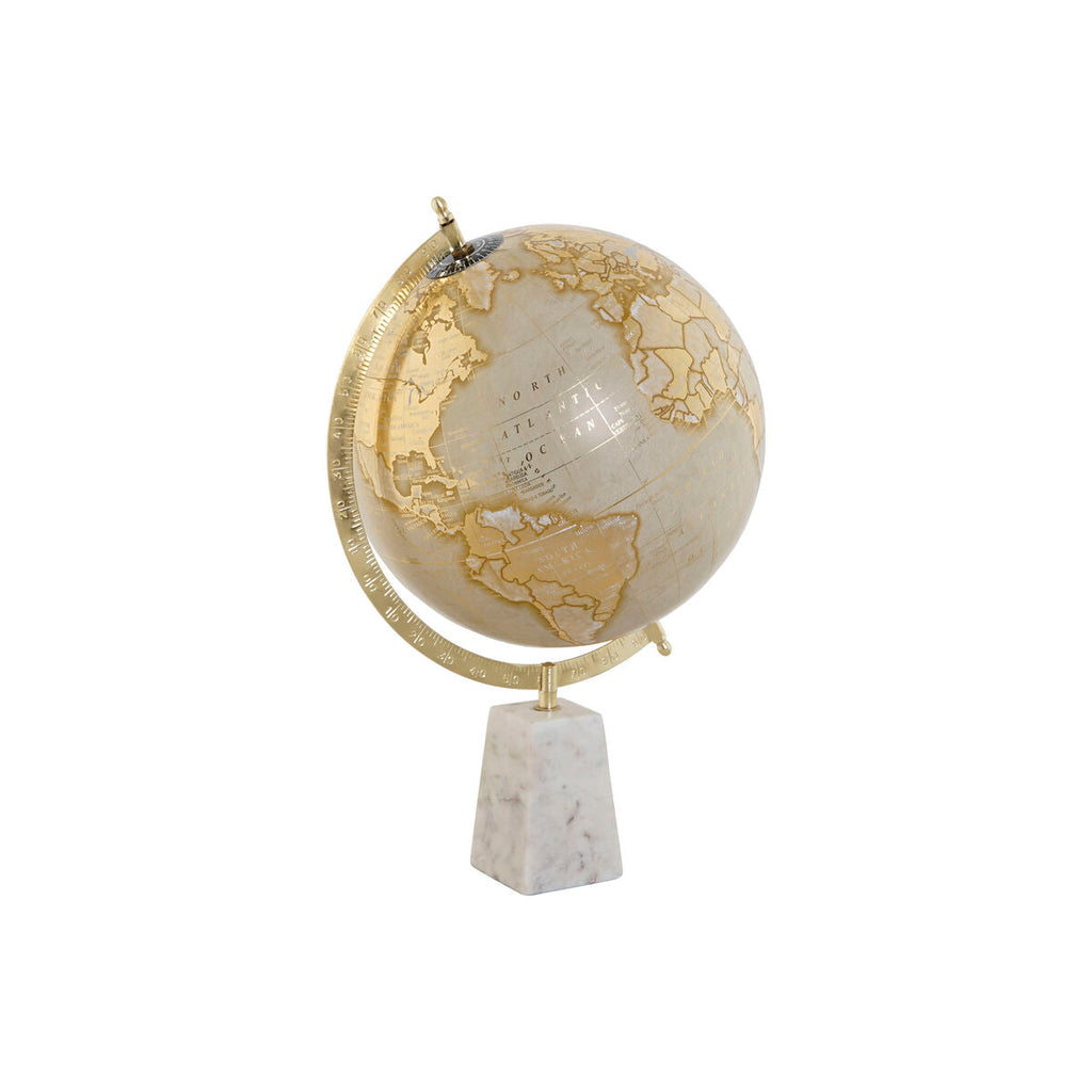 Terraqueo-Globus Home ESPRIT Weiß Gold PVC Marmor 27 x 25 x 40 cm