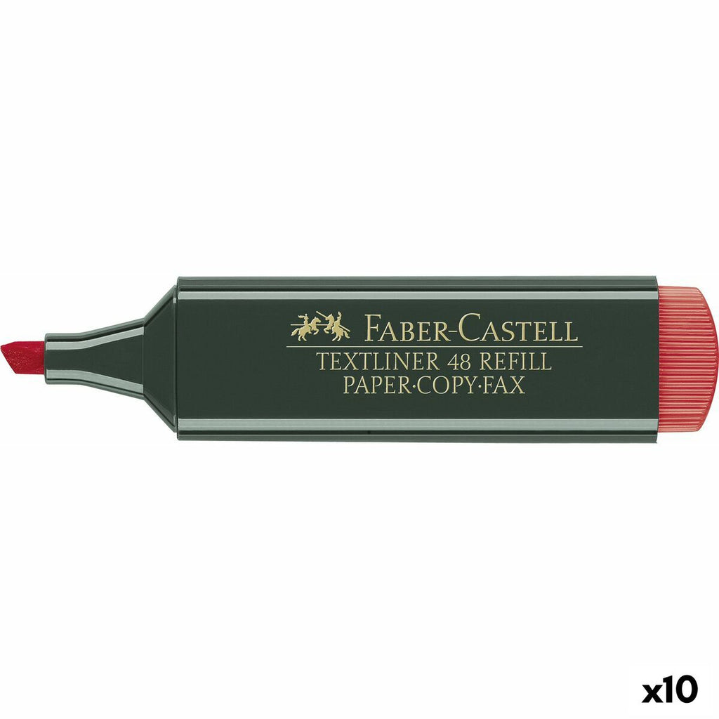 Textmarker Faber-Castell 154821 Rot 10 Stücke (10 Stück)