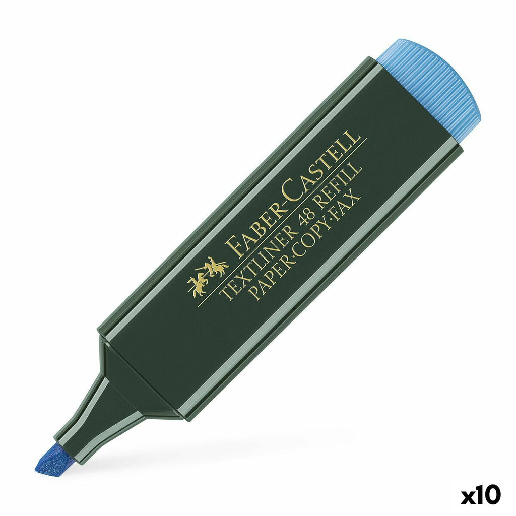 Textmarker Faber-Castell 154851 Blau Blau/Grün (10 Stück)