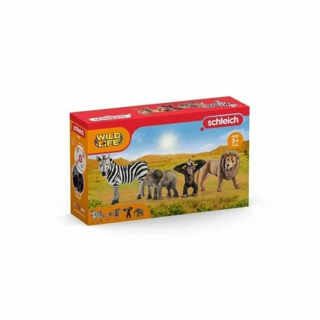 Tierfiguren Schleich 42387 Wild Life: Safari 4 Stücke Kunststoff