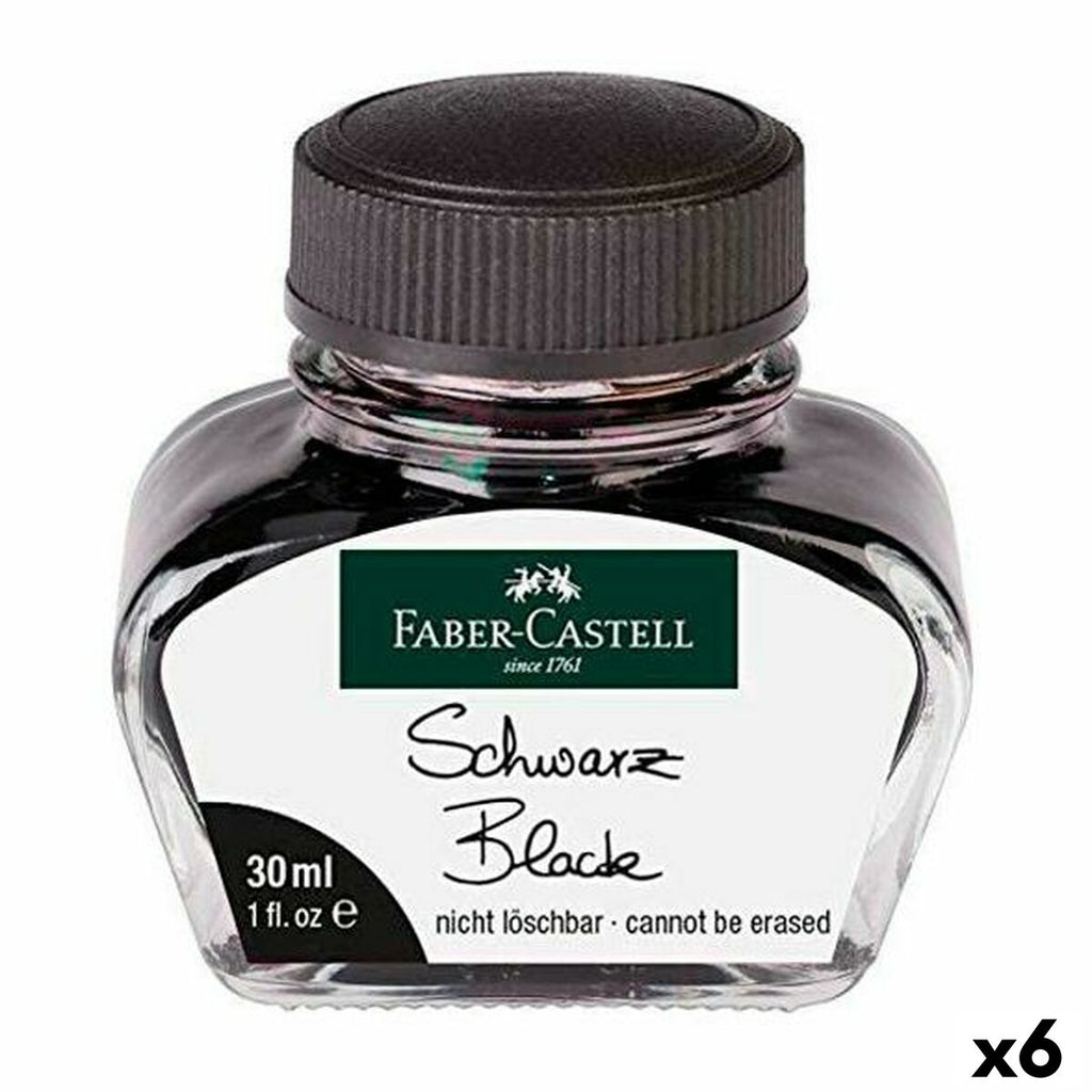 Tinte Faber-Castell Schwarz 6 Stücke 30 ml