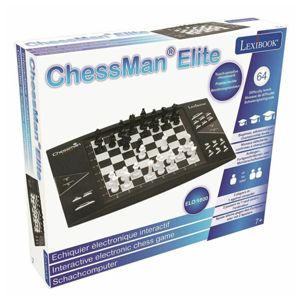 Tischspiel Chessman Elite Lexibook CG1300 Schwarz/Weiß (Portugués, Francés, Inglés, Español, Italiano) (1 Stücke)