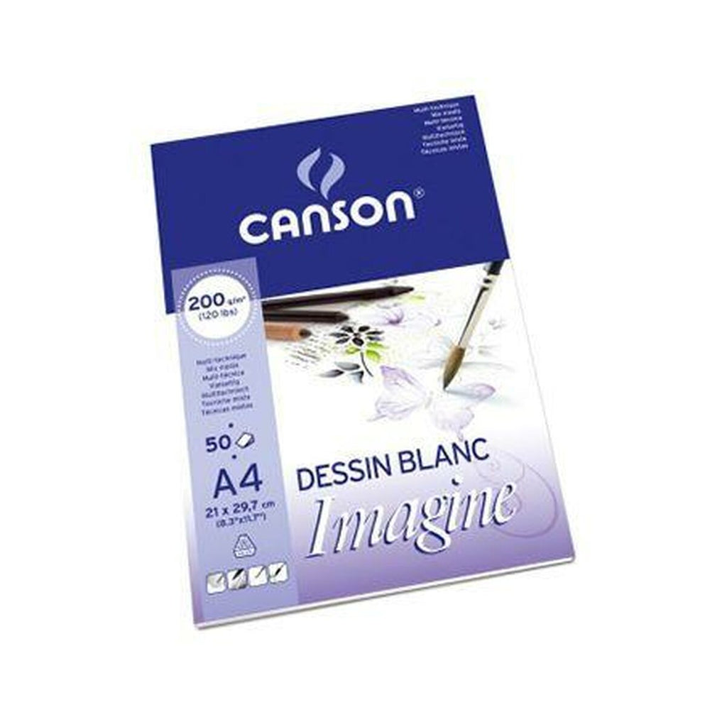 Zeichenblock Canson Imagine 200 g 50 Bettlaken 5 Stück (210 x 297 mm)