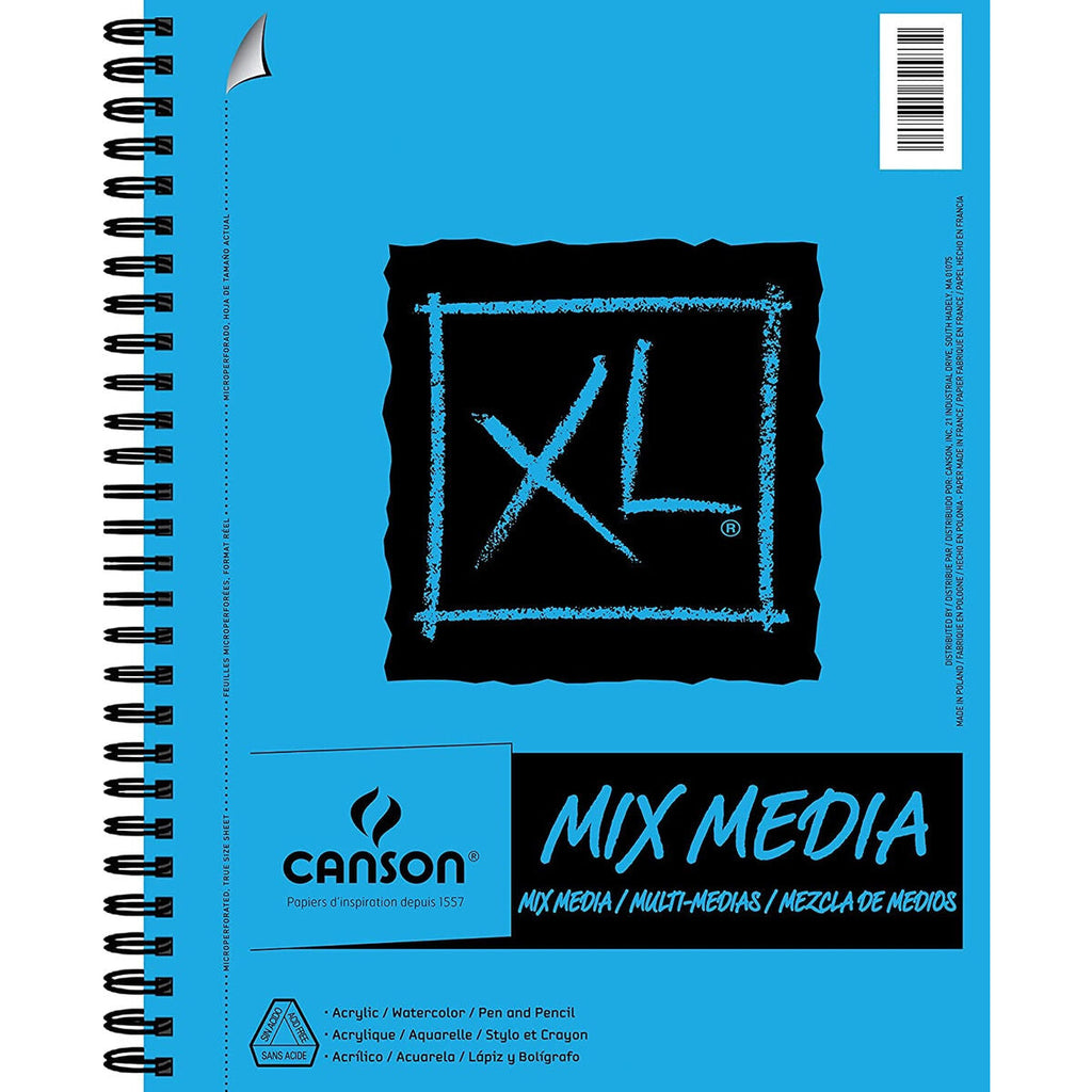 Zeichenblock Canson XL Mix Media Weiß A4 Papier 5 Stück 30 Bettlaken 300 g/m²