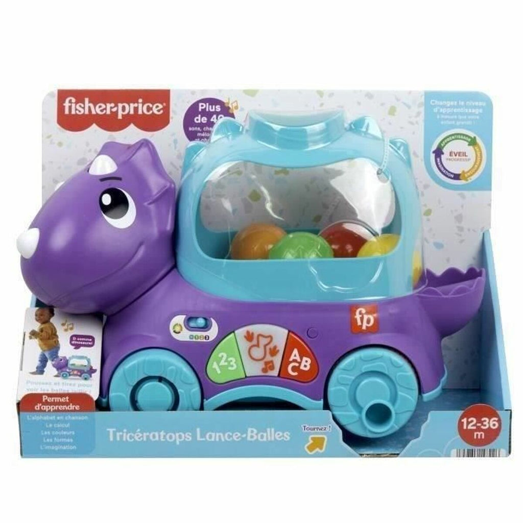 Zieh-Dinosaurier Fisher Price TRICERATOPS LANCE BALLES