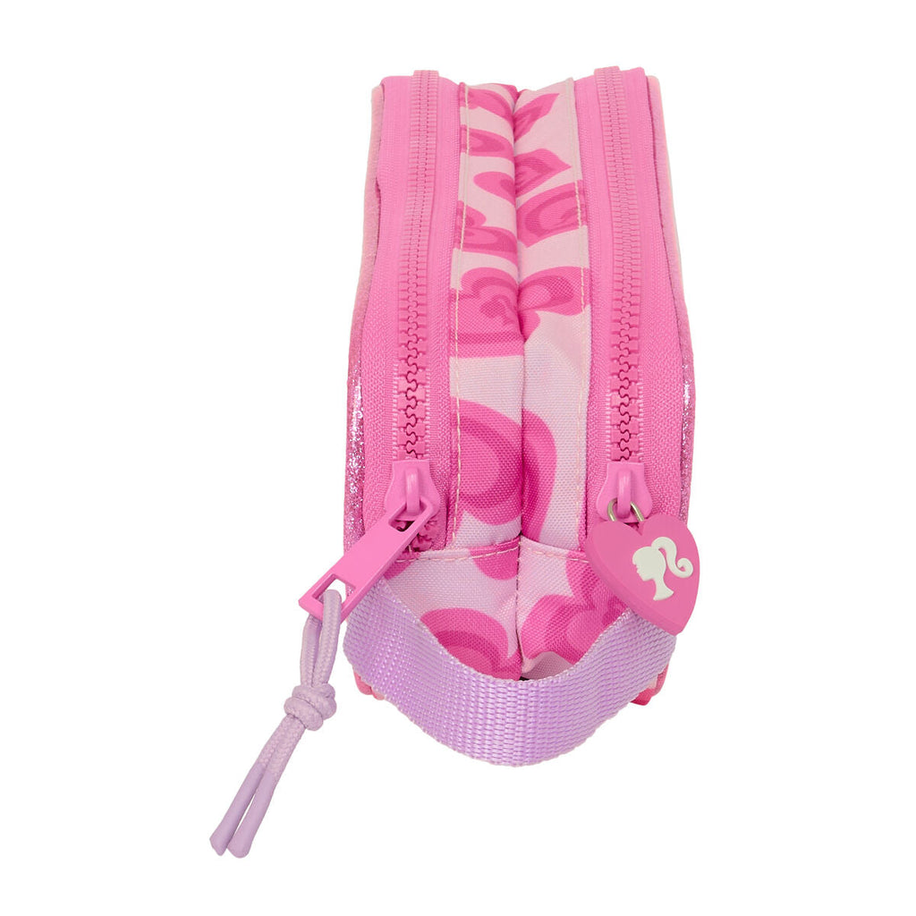 Zweifaches Mehrzweck-Etui Barbie Love Rosa 21 x 8 x 6 cm