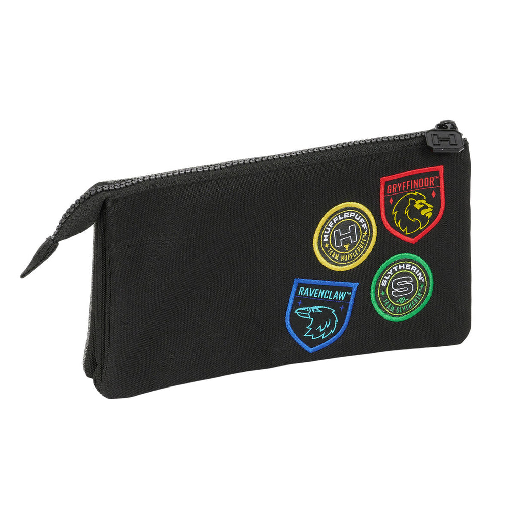 Zweifaches Mehrzweck-Etui Harry Potter House of champions Schwarz Grau 22 x 12 x 3 cm