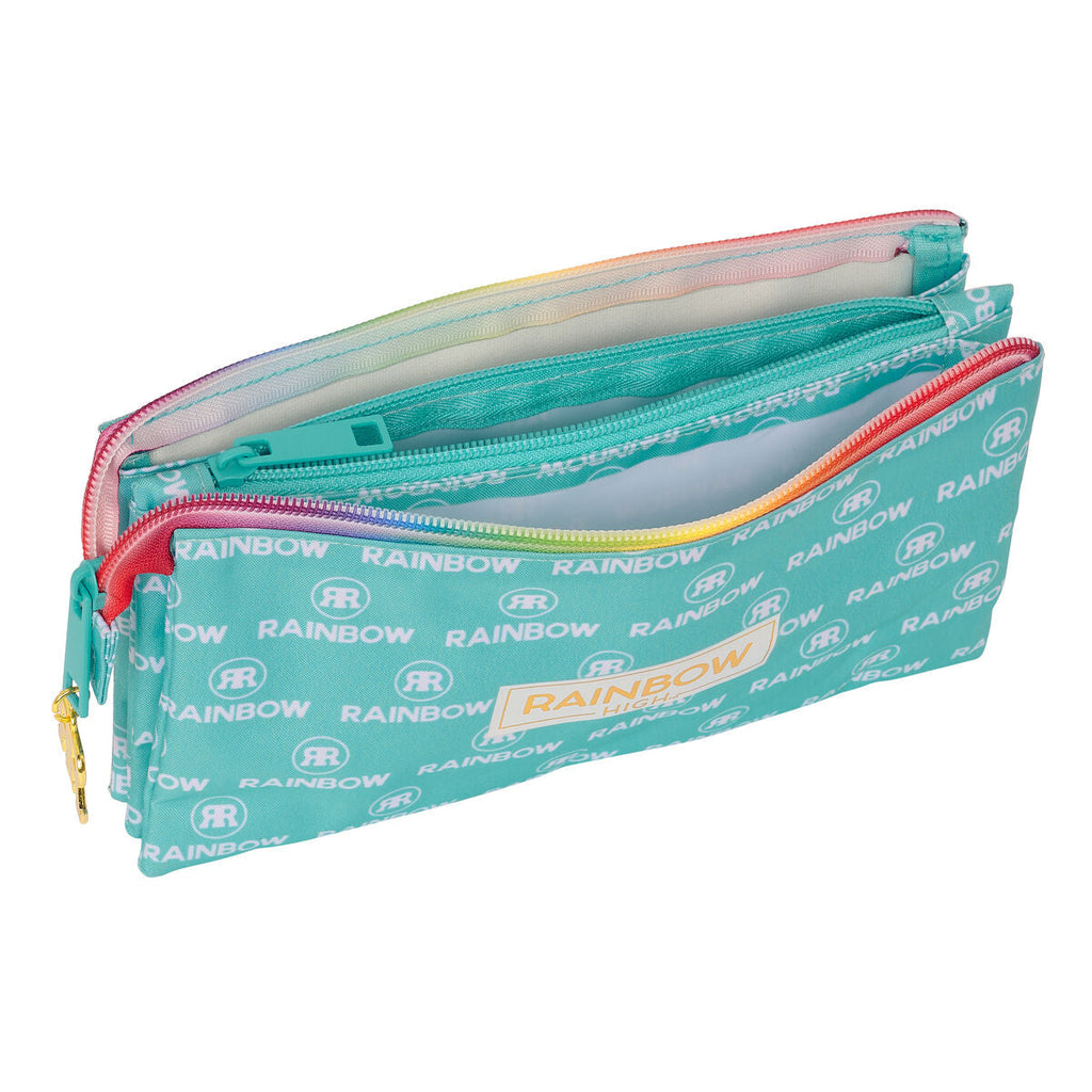 Zweifaches Mehrzweck-Etui Rainbow High Paradise türkis 22 x 12 x 3 cm